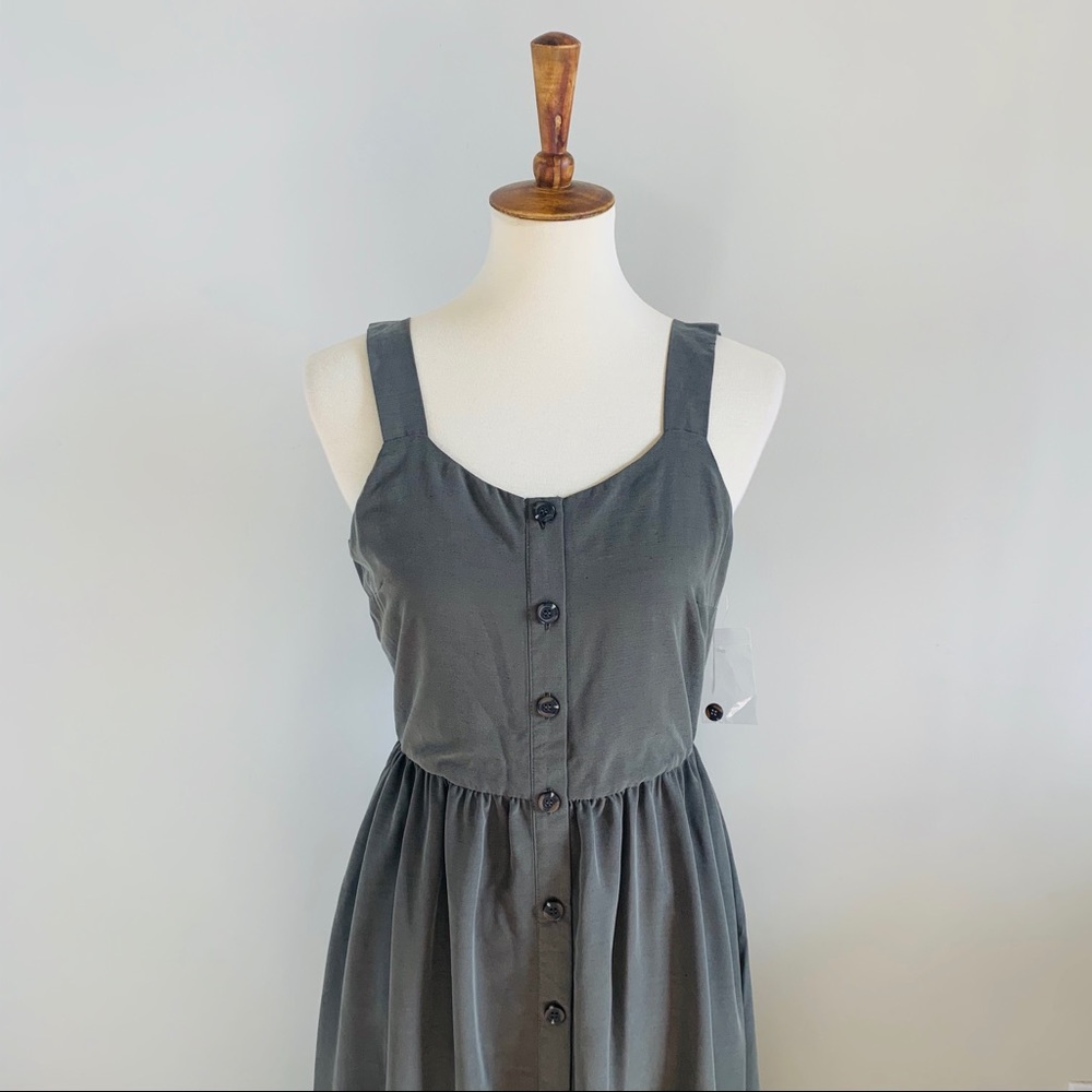 NWT! Nicole Miller olive green dress size 4 - Picture 3 of 5